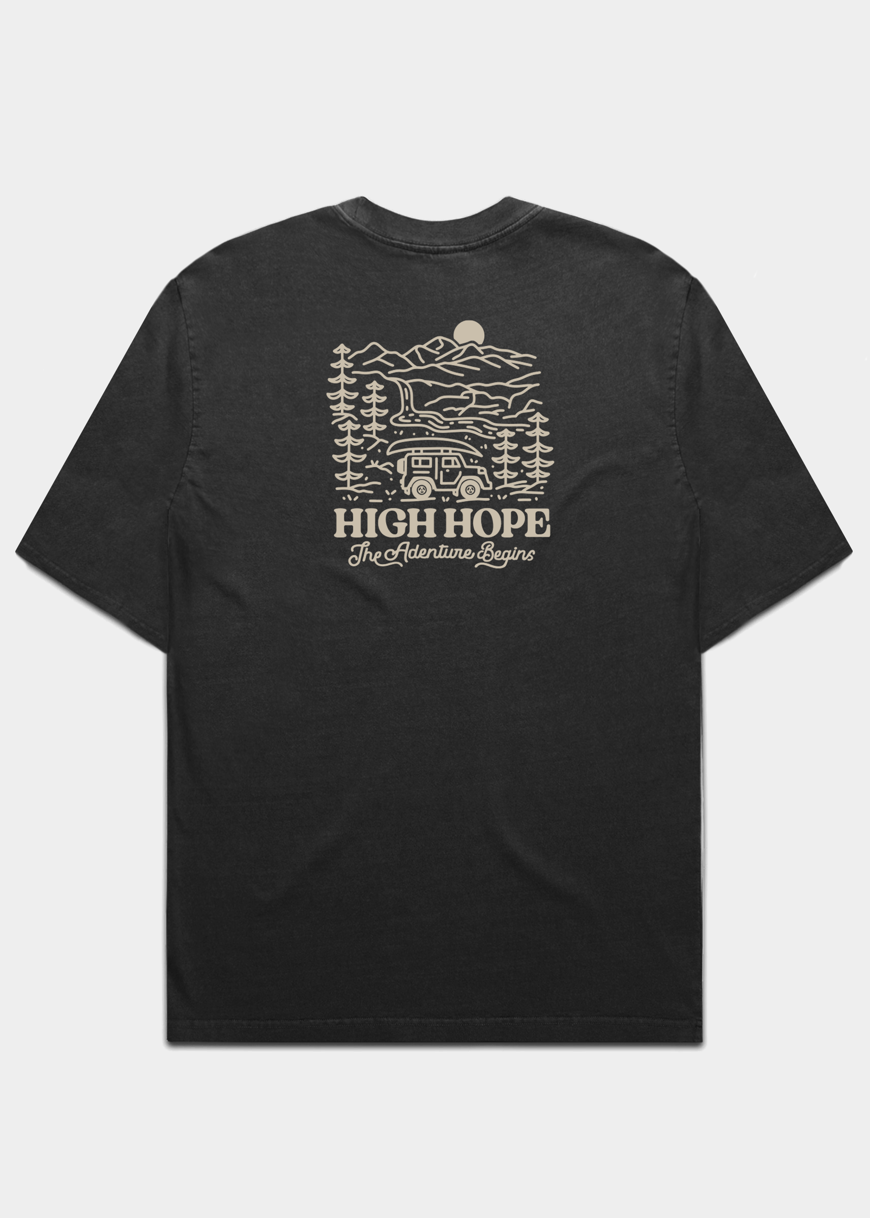 Adventure Begins Heavyweight T-shirt / Back Print