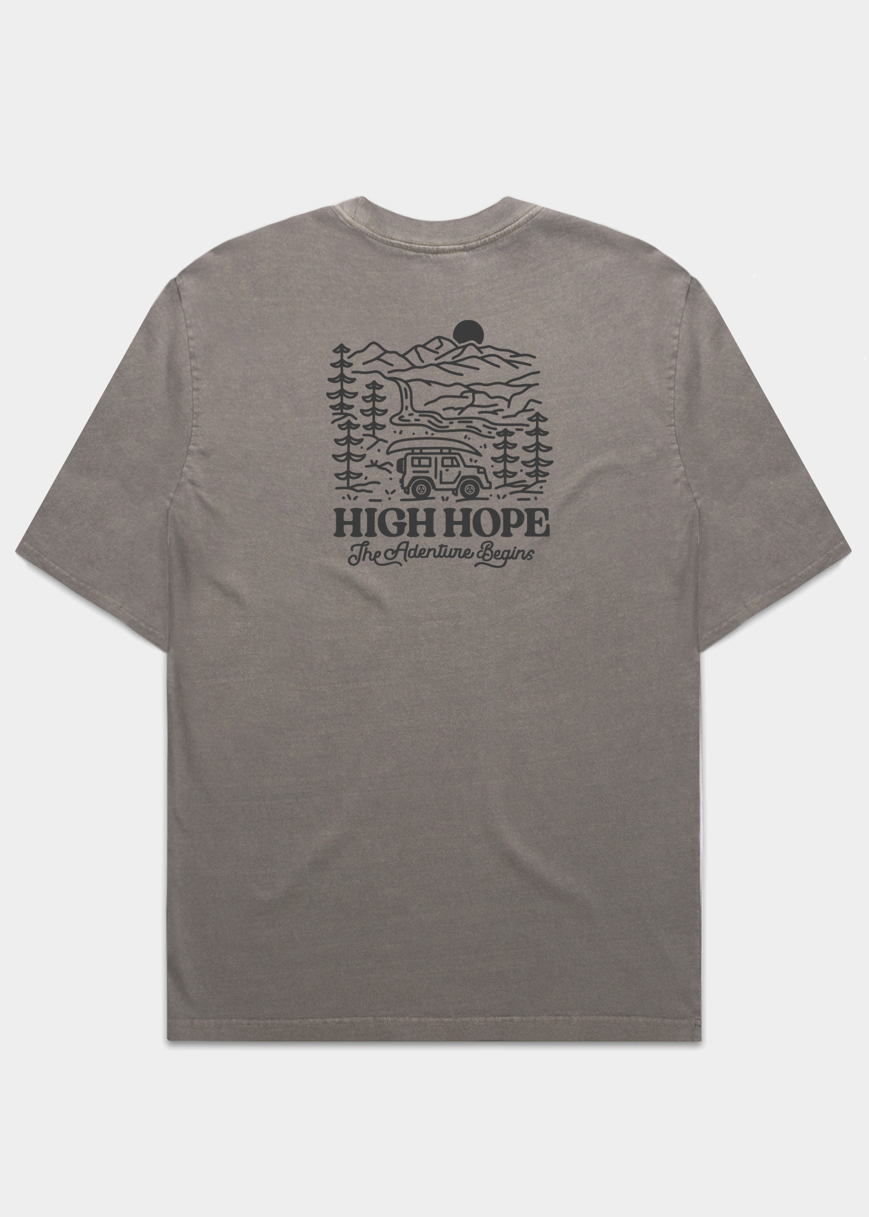 Adventure Begins Heavyweight T-shirt / Back Print