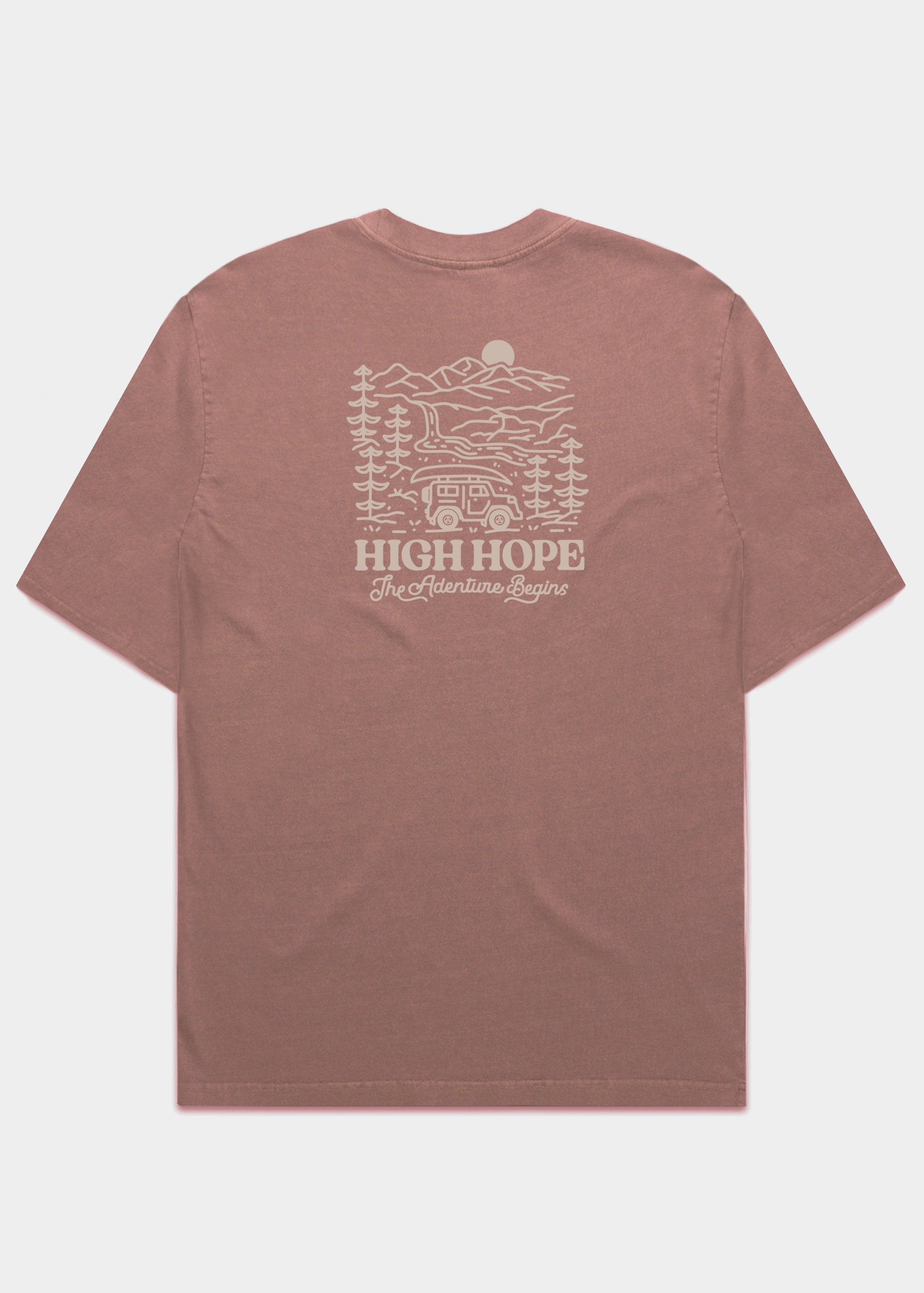 Adventure Begins Heavyweight T-shirt / Back Print