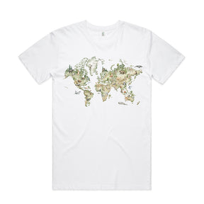 Animal World Map T-shirt / Front Print