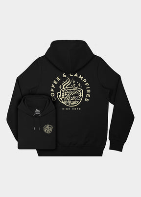 Coffee & Campfires Hoodie / Back Print