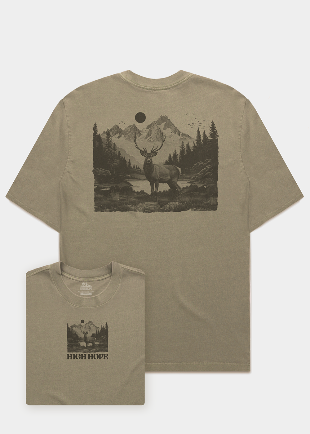 Deer Heavyweight T-shirt / Back Print