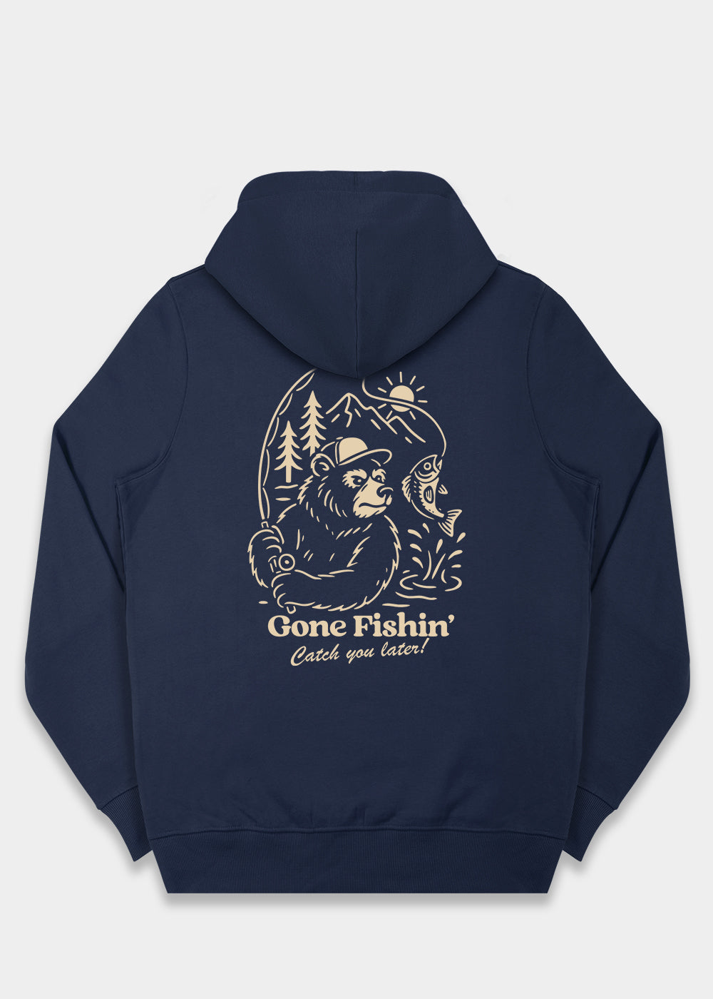 Gone Fishin' Hoodie / Back Print