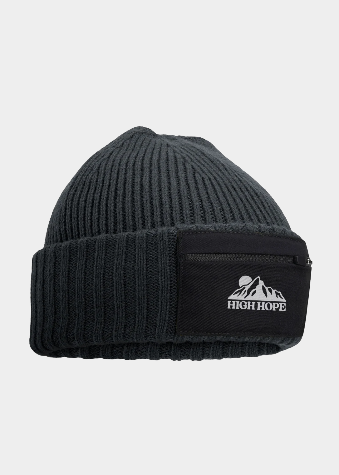 Logo Zip Patch Beanie