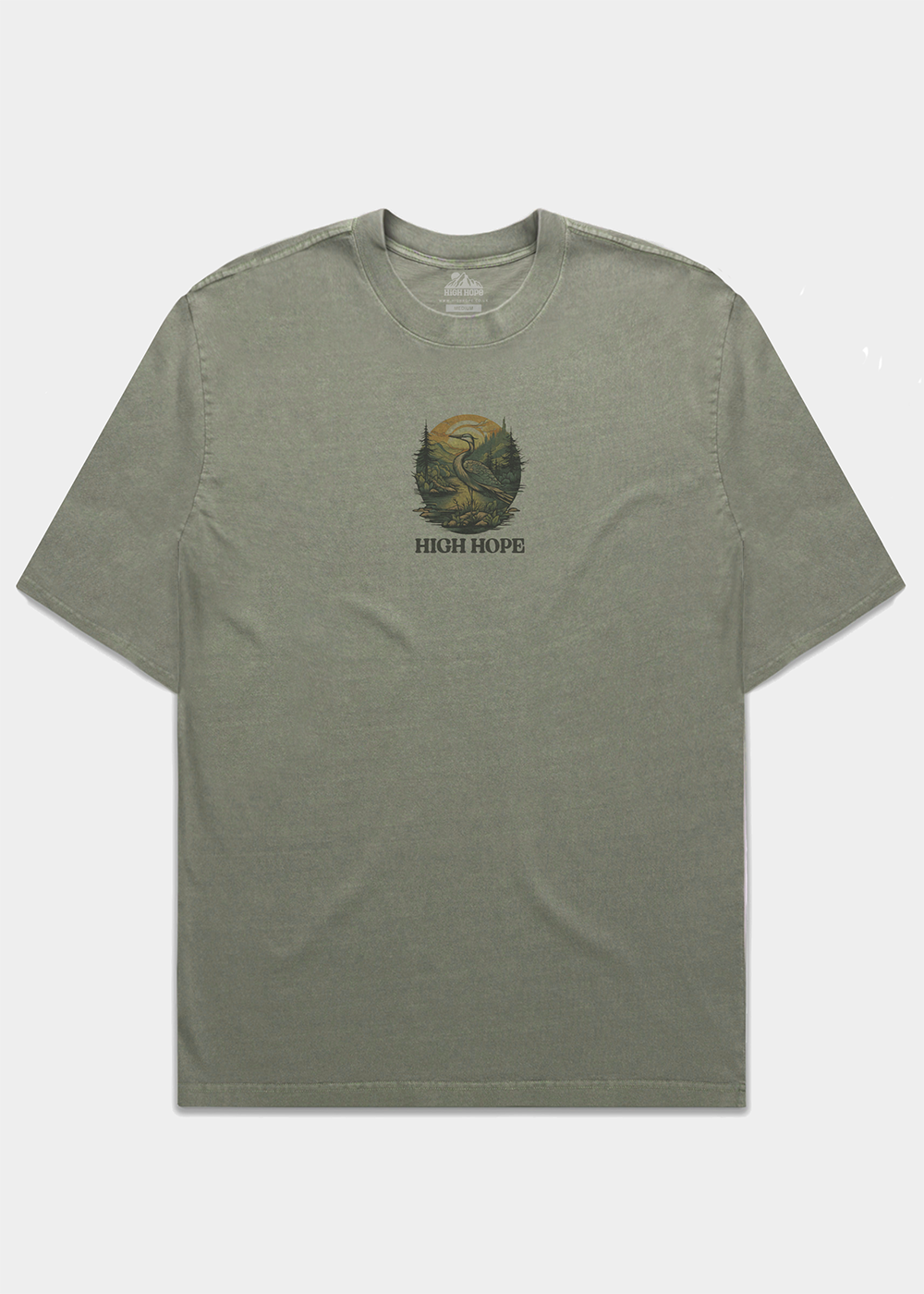 Heron Heavyweight T-shirt / Back Print