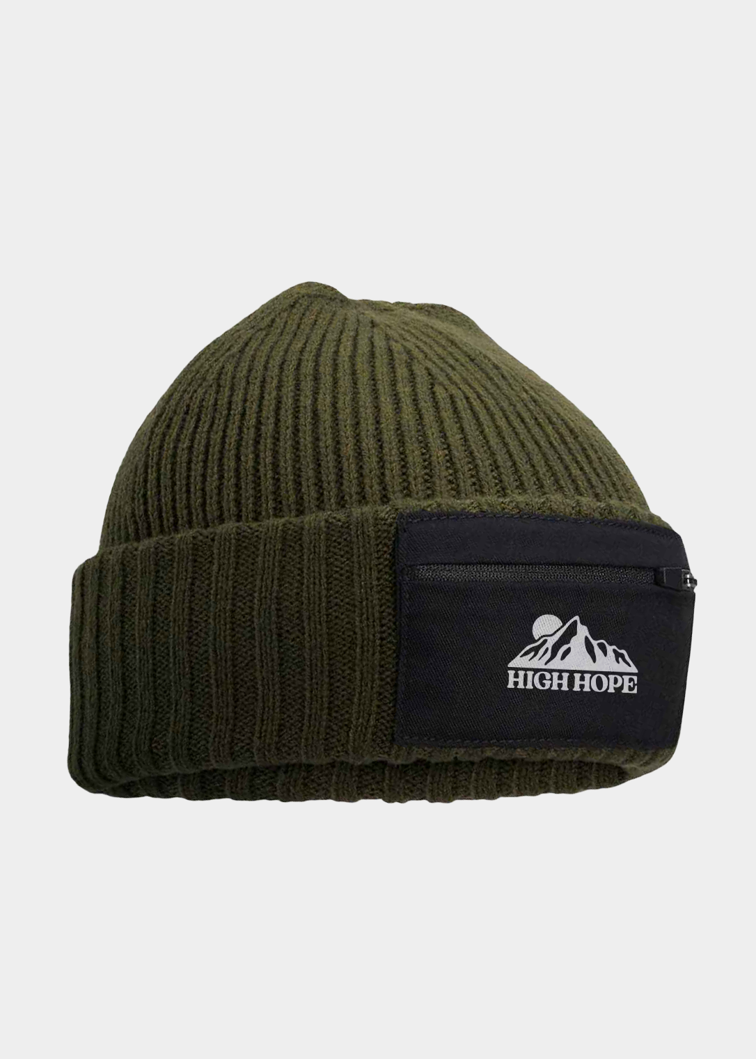 Logo Zip Patch Beanie