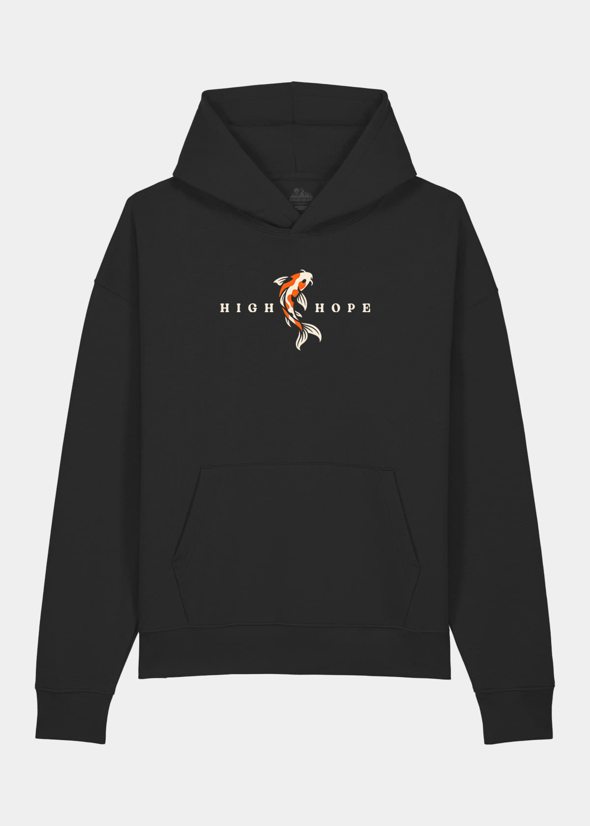 Relaxed Koi Carp Hoodie / Front Print