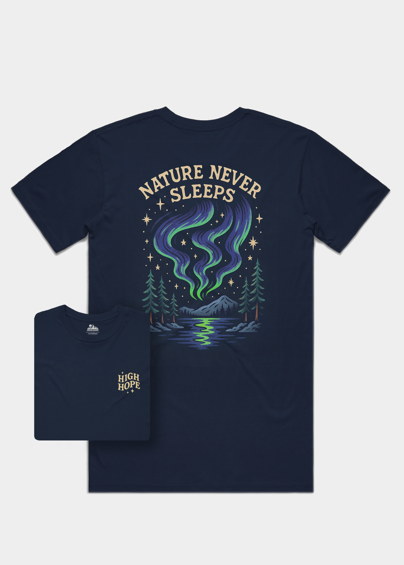 Nature Never Sleeps T-shirt / Back Print