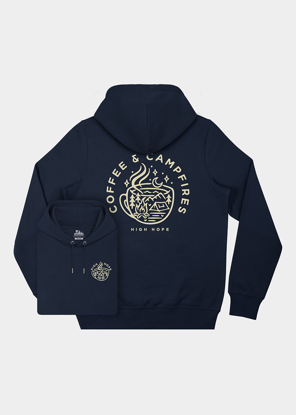 Coffee & Campfires Hoodie / Back Print