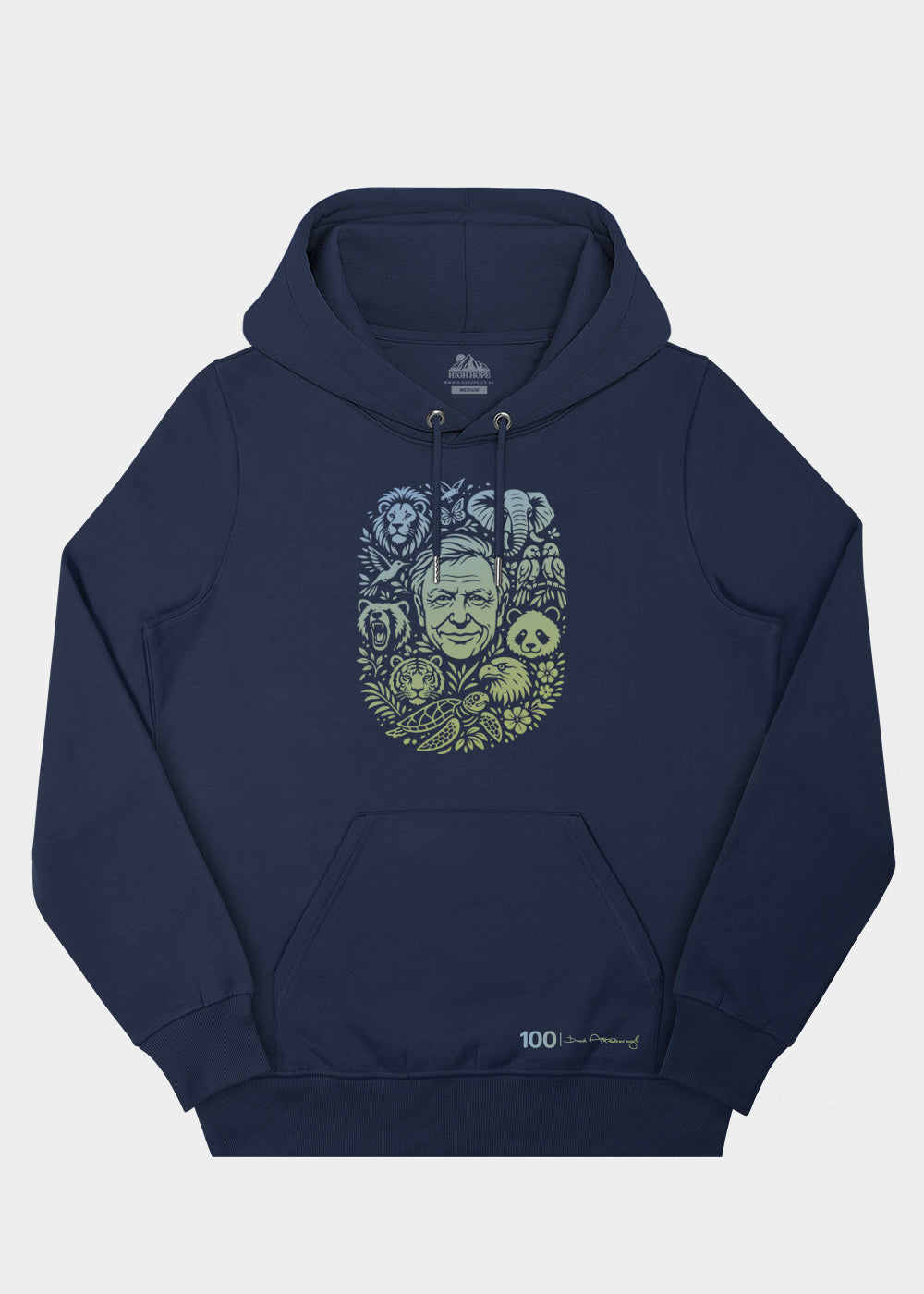 100 David Hoodie / Front Print