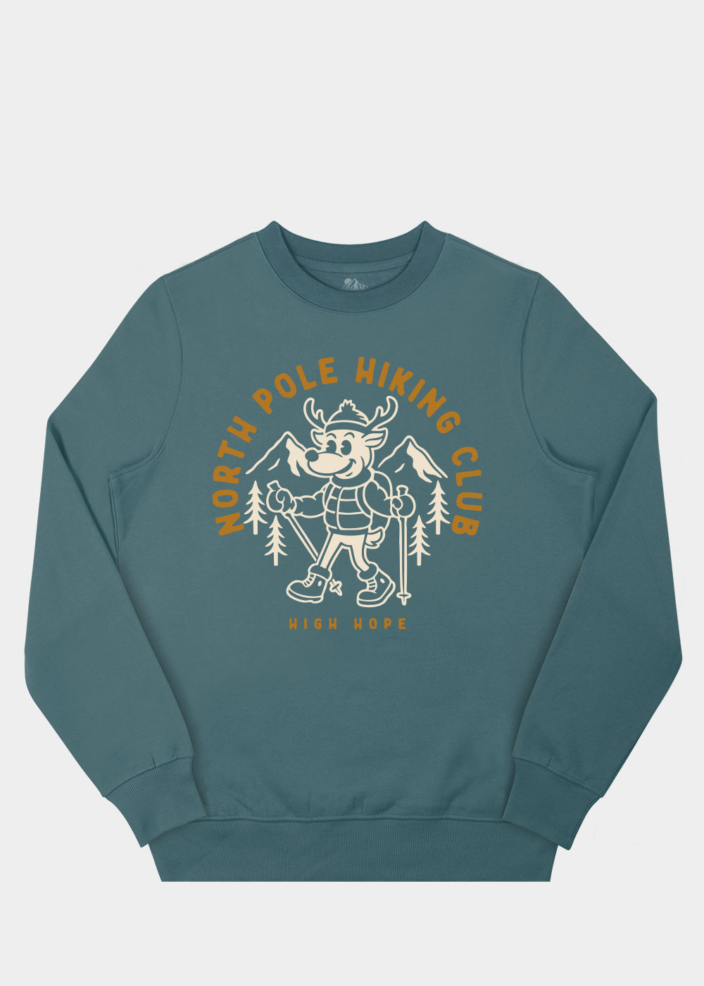 North Pole Hiking Club Sweatshirt / Front Print