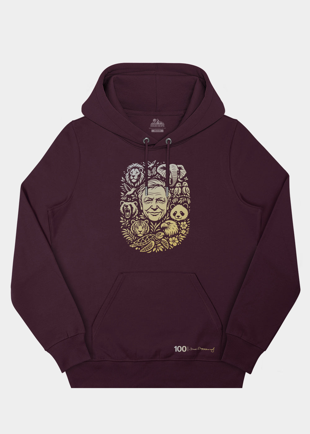 100 David Hoodie / Front Print