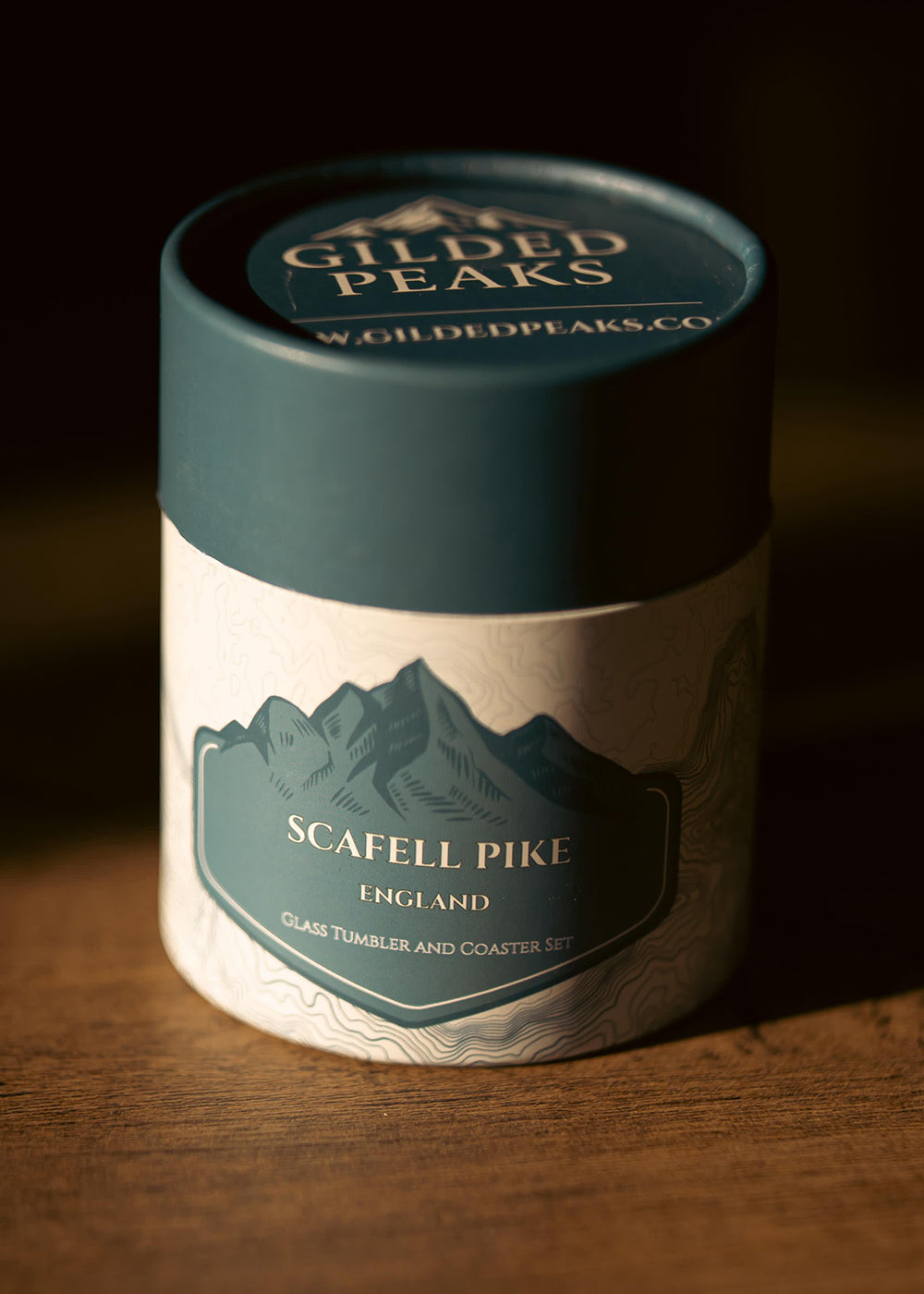 Scafell Pike Glass Tumbler & Coaster Set