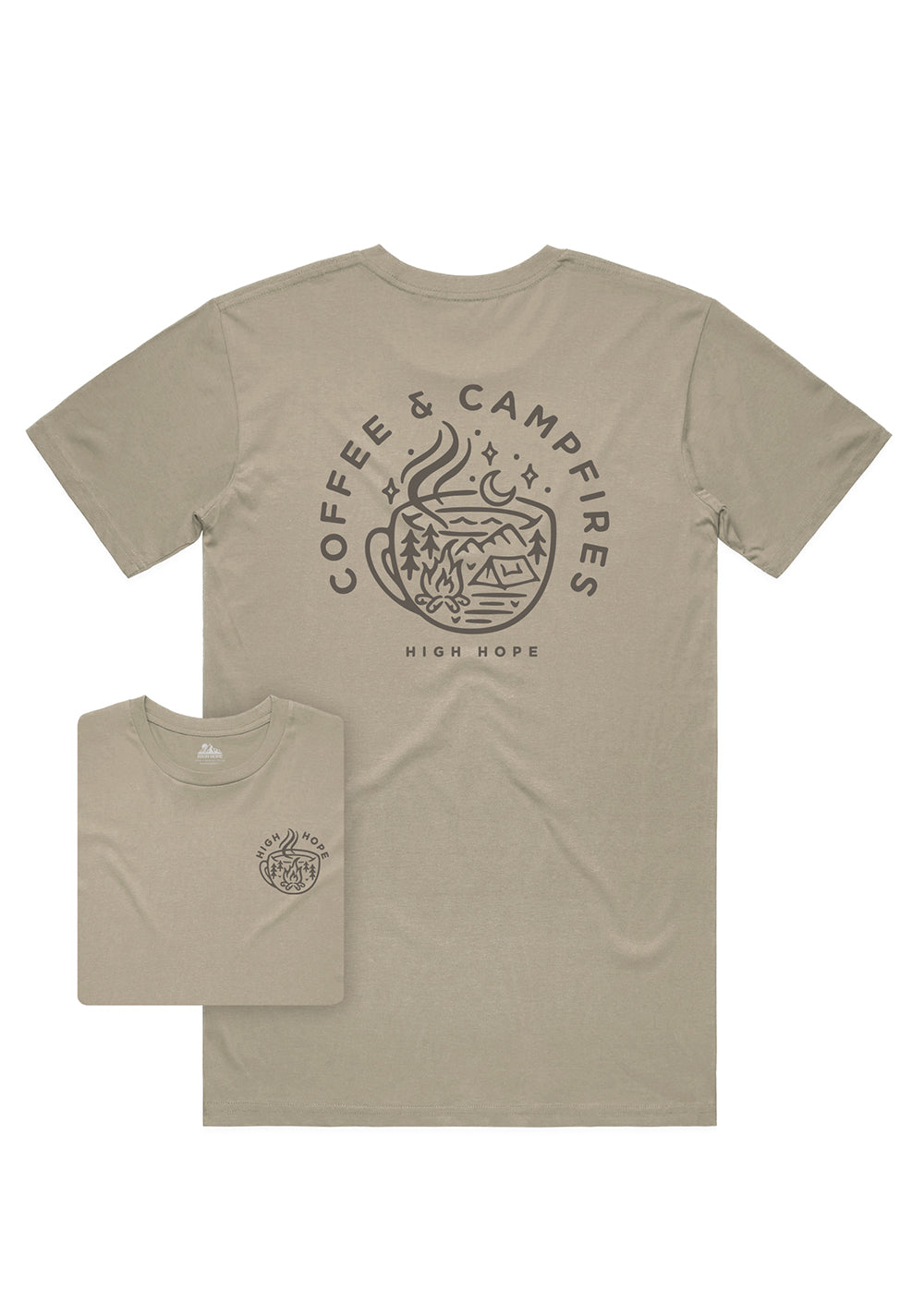 Coffee & Campfires T-shirt / Back Print