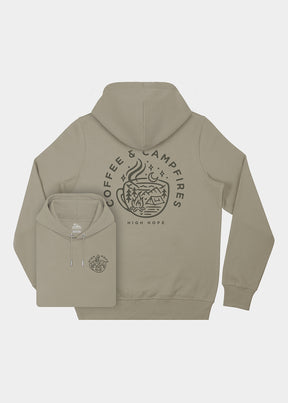 Coffee & Campfires Hoodie / Back Print