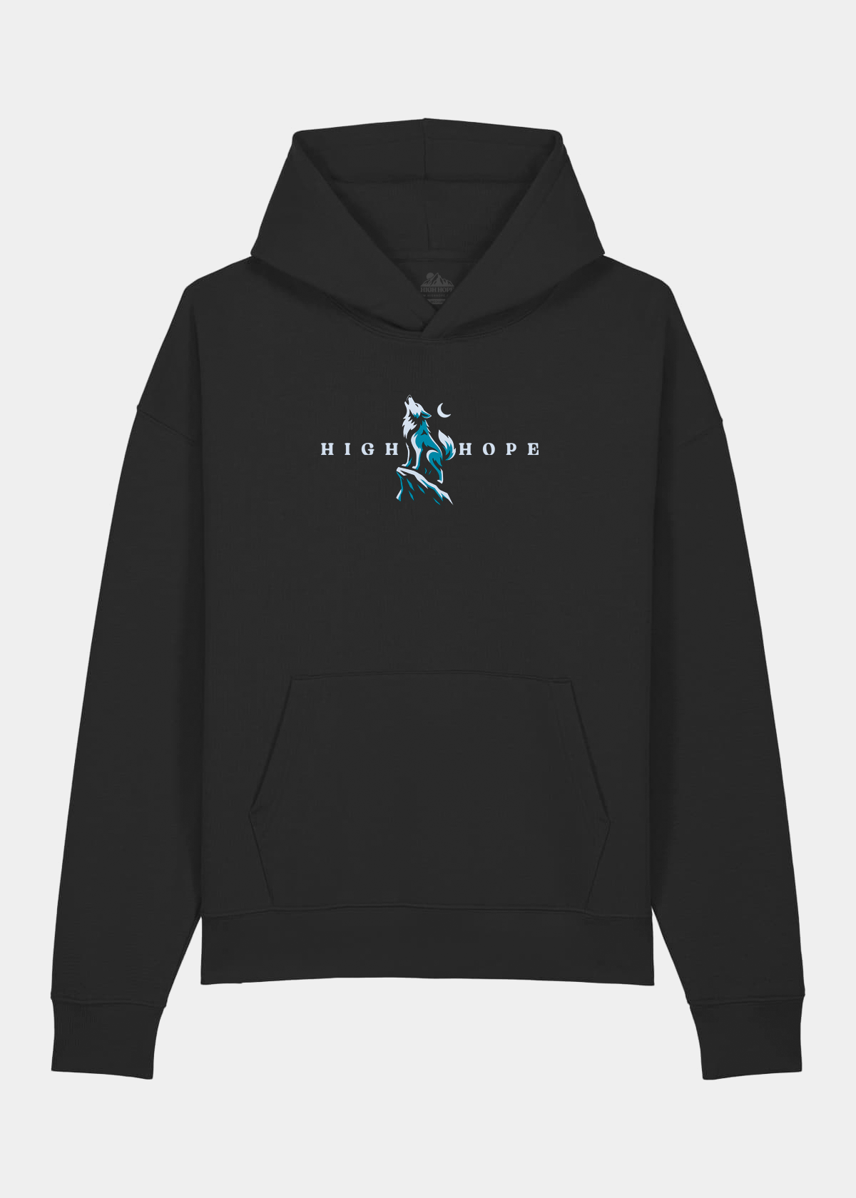 Relaxed Wolf Hoodie / Front Print