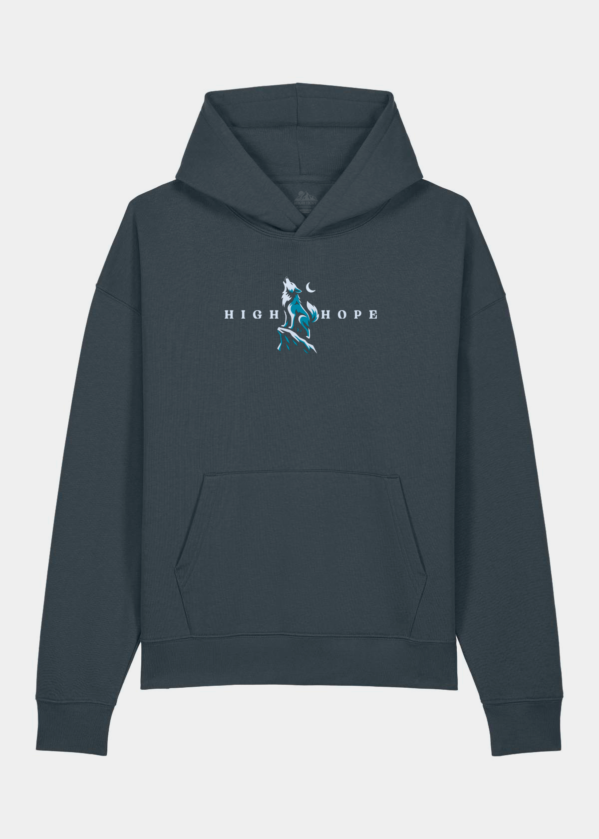 Relaxed Wolf Hoodie / Front Print