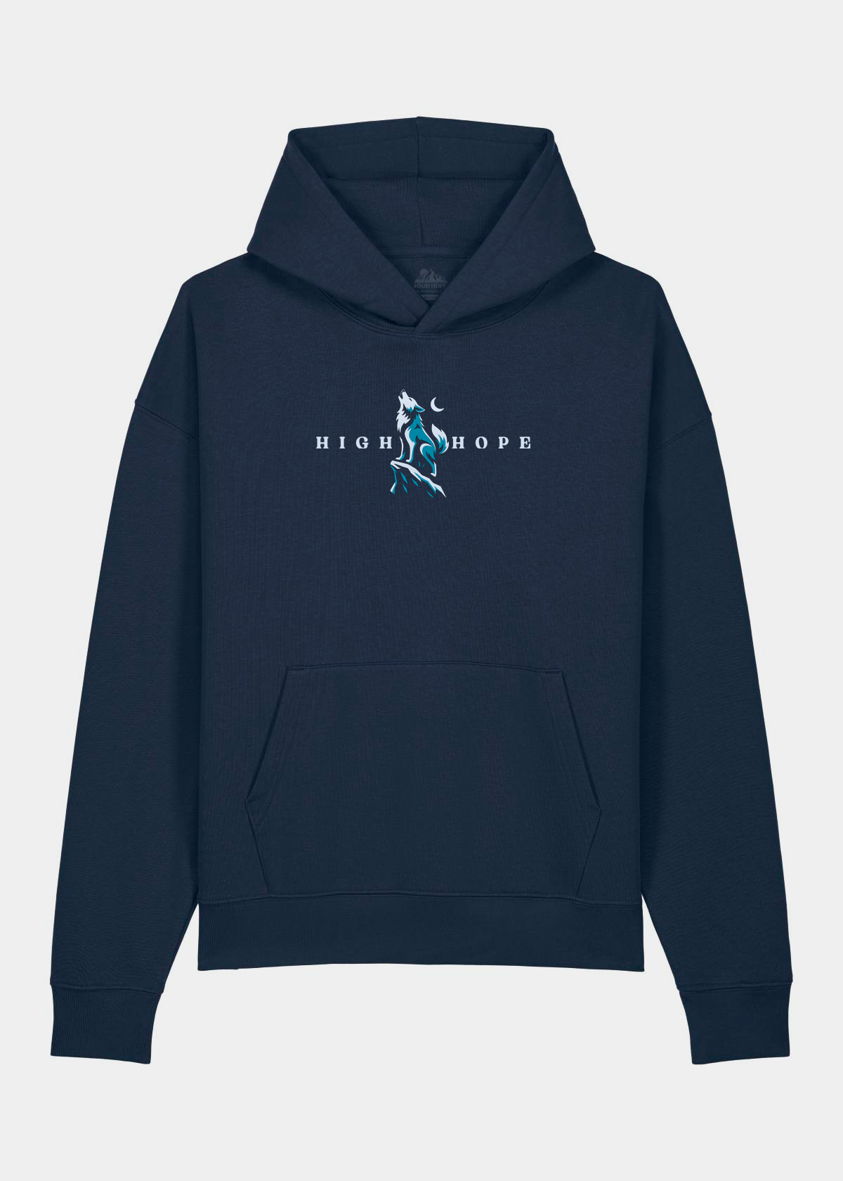 Relaxed Wolf Hoodie / Front Print