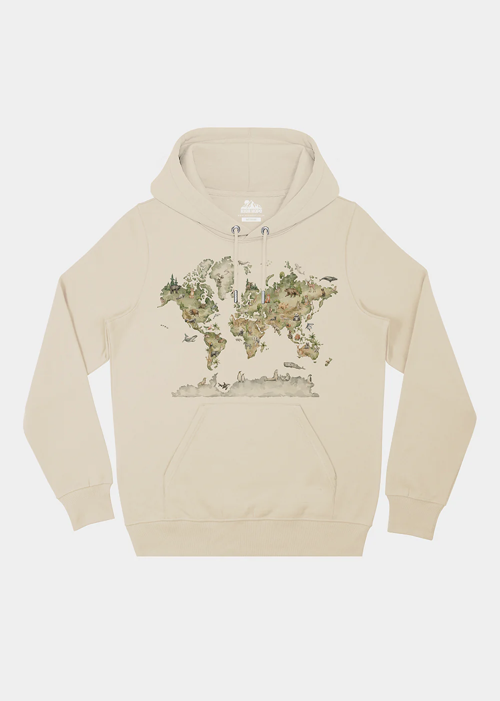 Animal World Map Hoodie / Front Print