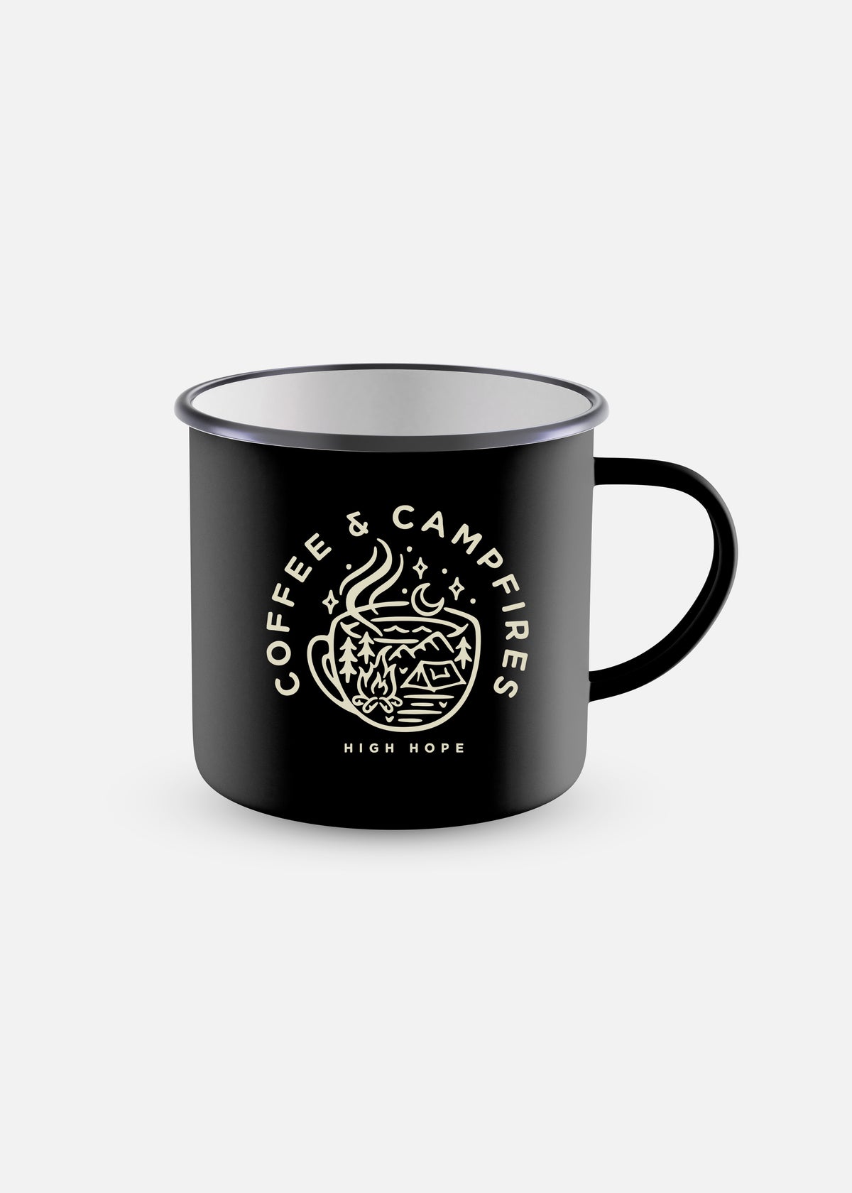 Coffee & Campfires Enamel Mug