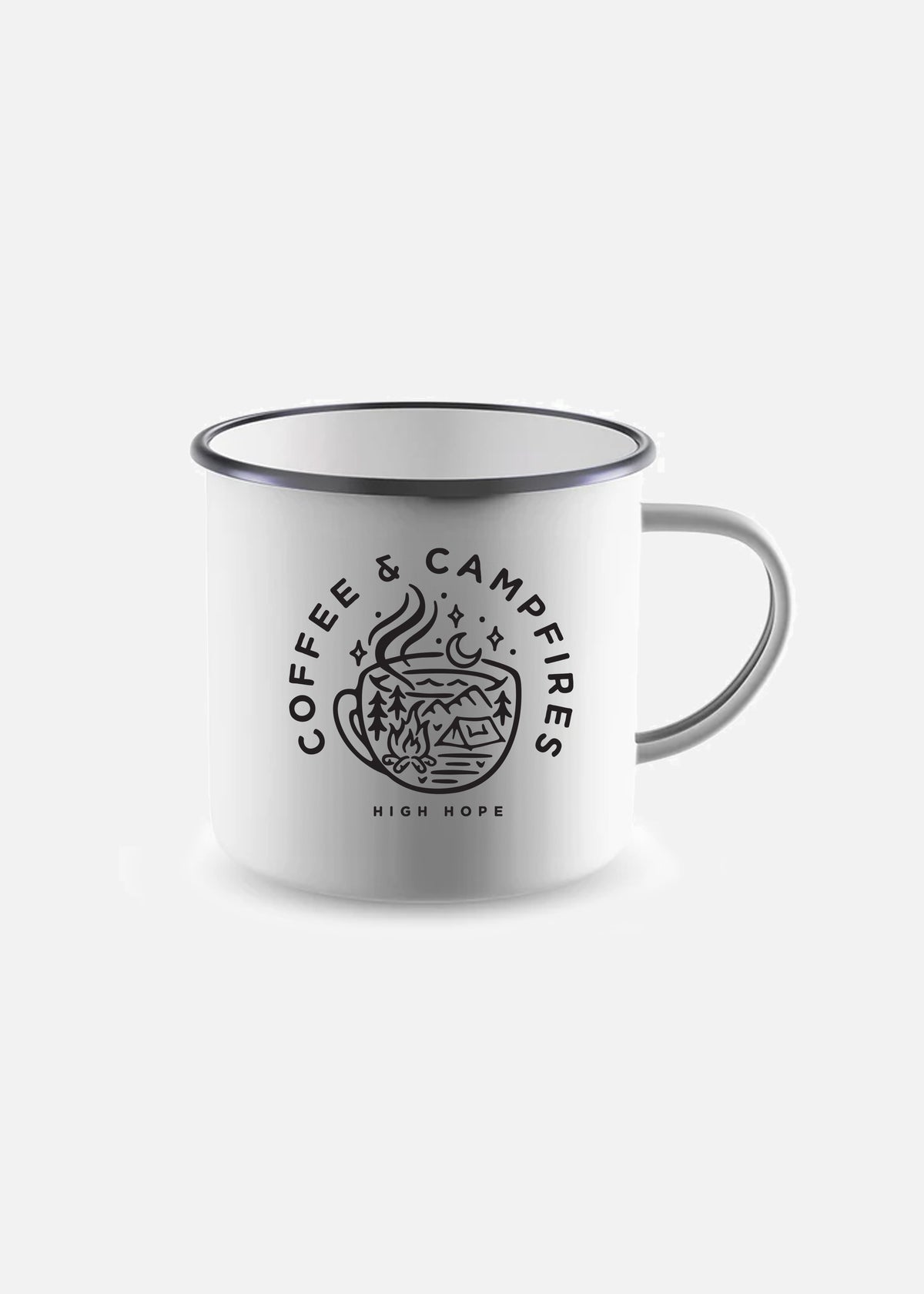 Coffee & Campfires Enamel Mug