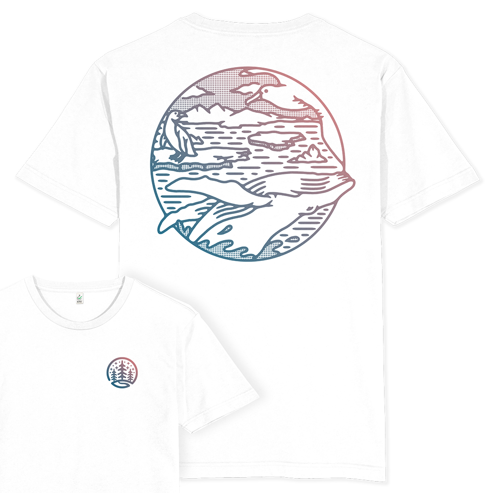Antarctica Scene T-shirt / Back Print