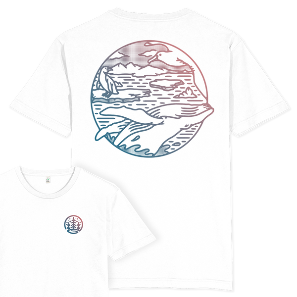 Antarctica Scene T-shirt / Back Print