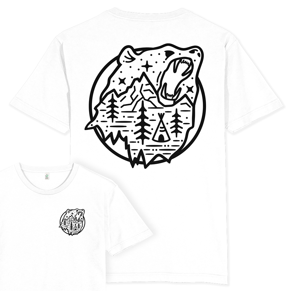 Bear Scene T-shirt / Back Print