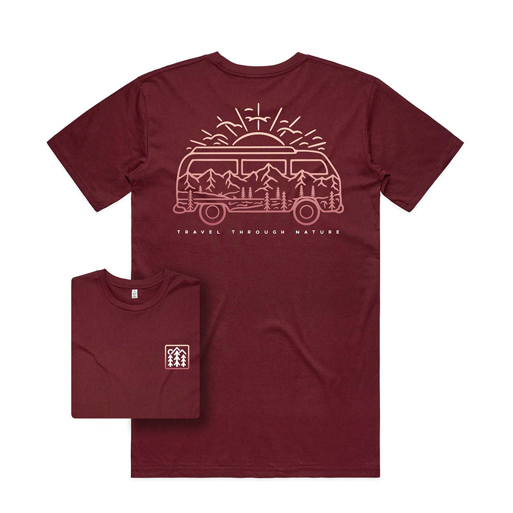 Campervan & Mountains T-shirt / Back Print