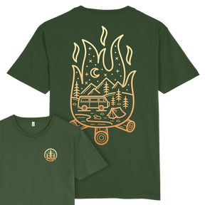Campfire Scene T-shirt / Back Print