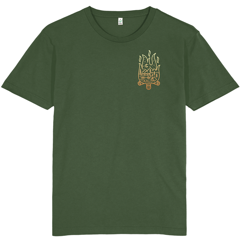 Campfire Scene T-shirt / Pocket Print