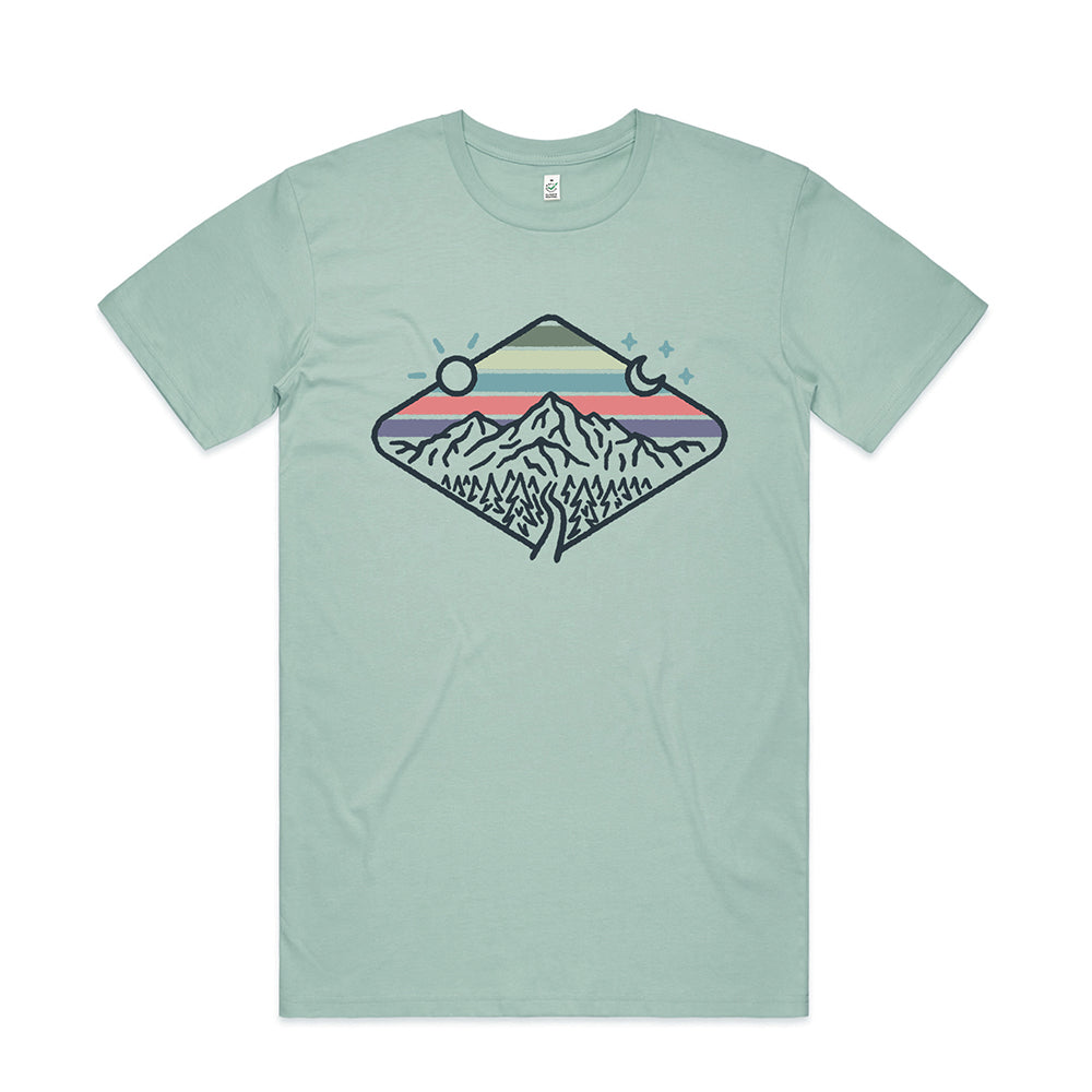 Day & Night Mountains T-shirt / Front Print