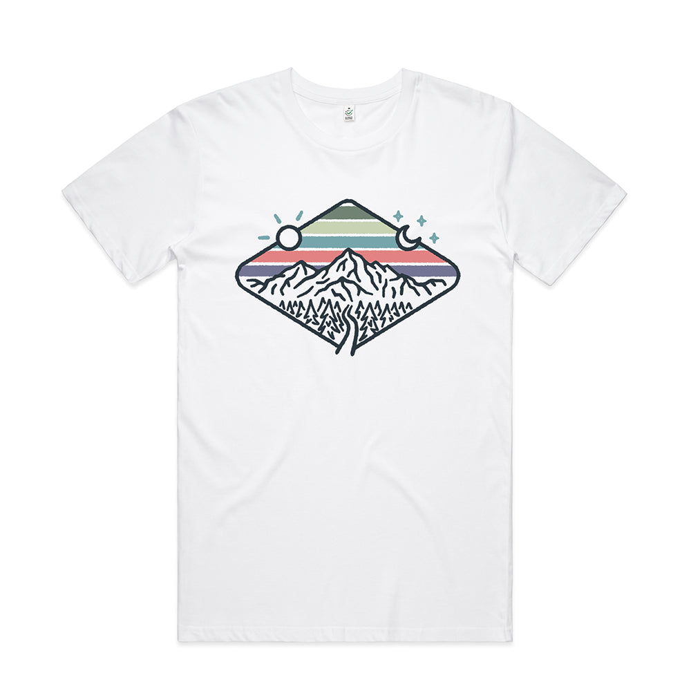 Day & Night Mountains T-shirt / Front Print
