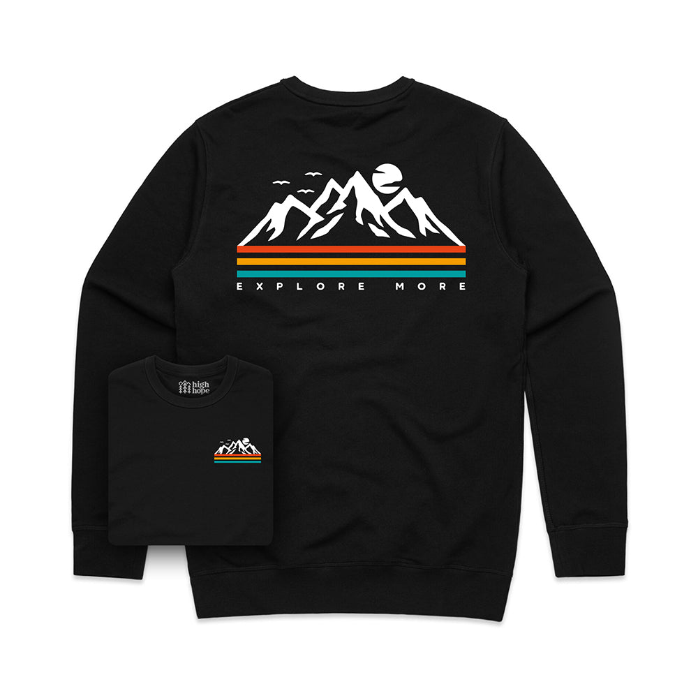 Explore More Sweatshirt / Back Print