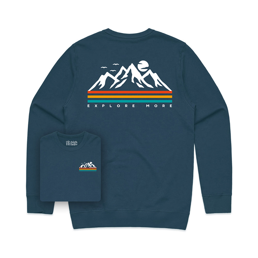 Explore More Sweatshirt / Back Print