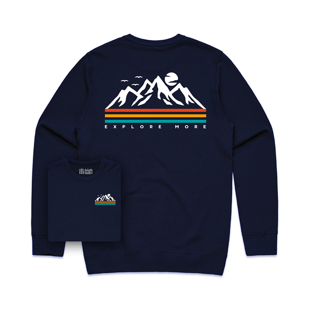 Explore More Sweatshirt / Back Print
