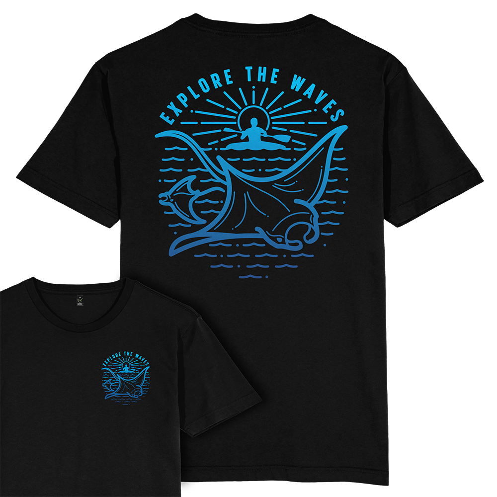 Explore the Waves T-shirt / Back Print