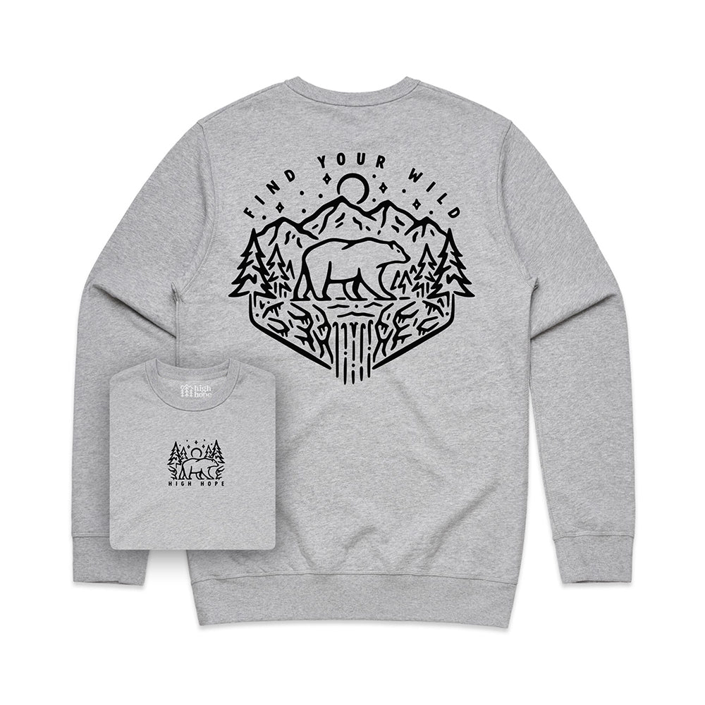 Find Your Wild Sweatshirt / Back Print