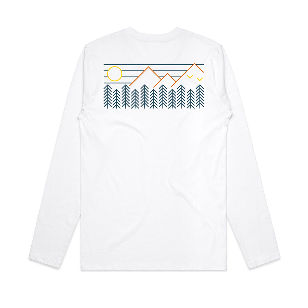 Forest Mountains Back Print / Long Sleeve