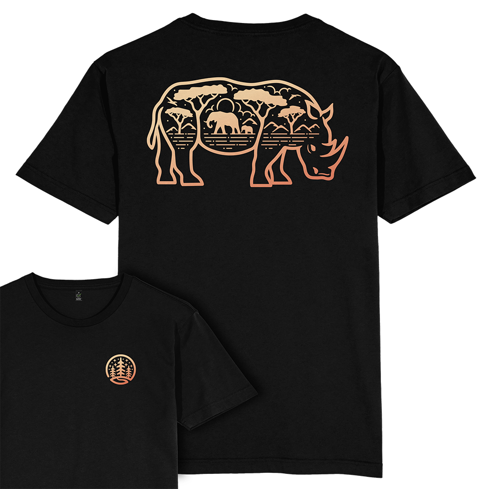Rhino Scene T-shirt / Back Print