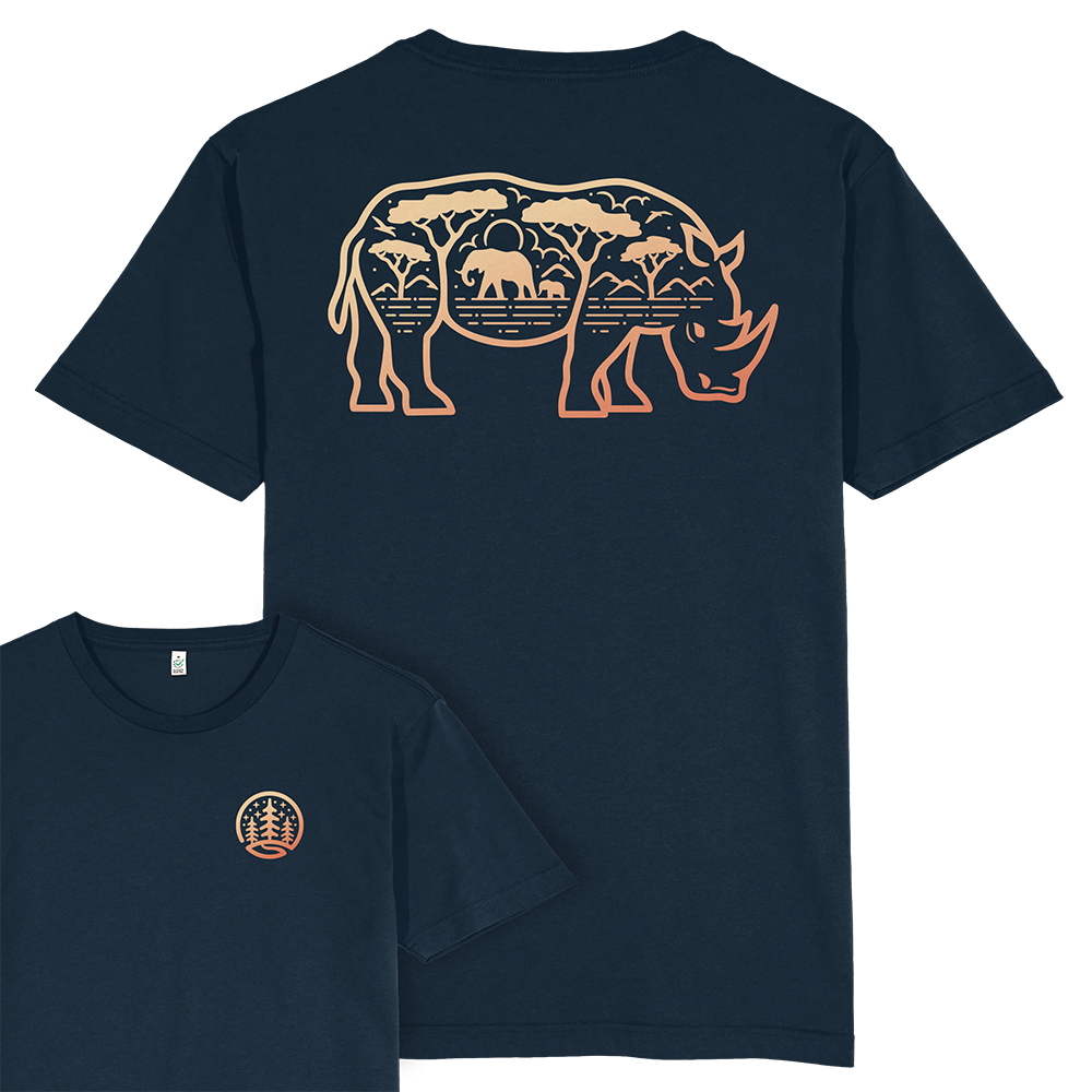 Rhino Scene T-shirt / Back Print