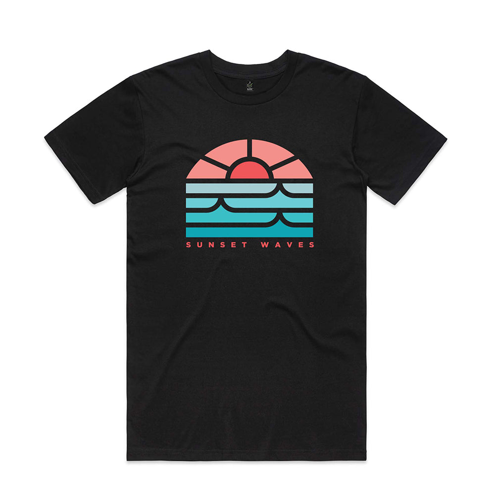 Sunset Waves T-shirt / Front Print