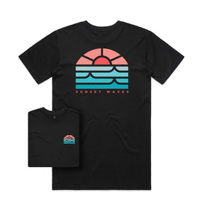 Sunset Waves T-shirt / Back Print