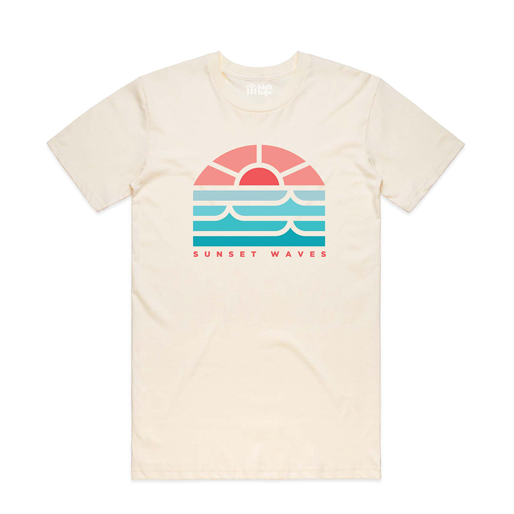 Sunset Waves T-shirt / Front Print
