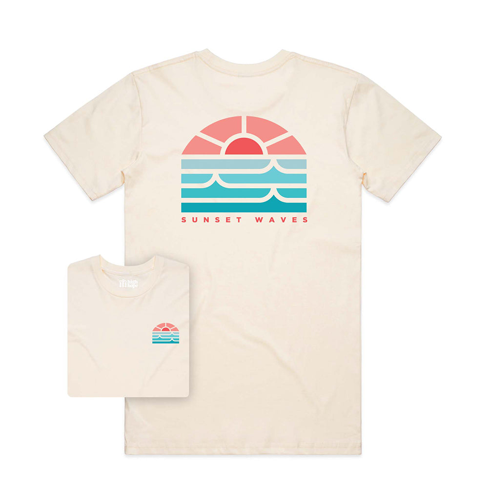 Sunset Waves T-shirt / Back Print