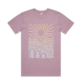 Sunshine Over Hills T-shirt / Front Print