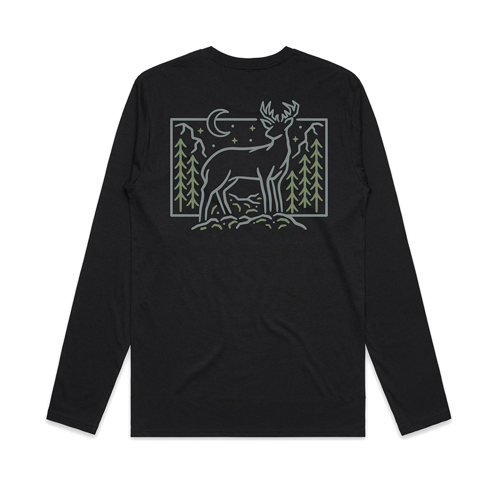 Winter Deer Back Print / Long Sleeve