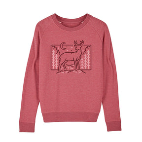 Women's Winter Deer Sweatshirt / Front Print
