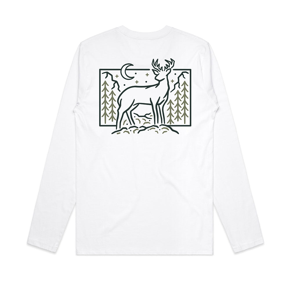 Winter Deer Back Print / Long Sleeve