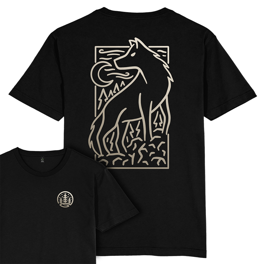 Wolf Scene T-shirt / Back Print